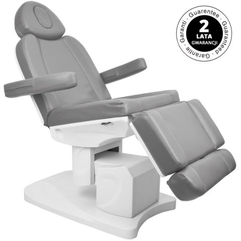 Fotel kosmetyczny elektr. Azzurro 708A 4 siln. szary Fotel kosmetyczny elektr. Azzurro 708A 4 siln. szary
