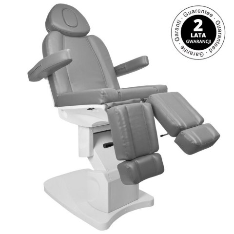 Fotel kosmetyczny elektr. Azzurro 708AS pedi 3 siln. szary Fotel kosmetyczny elektr. Azzurro 708AS pedi 3 siln. szary