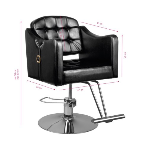 Hair System fotel fryzjerski 0-90 czarny Hair System fotel fryzjerski 0-90 czarny