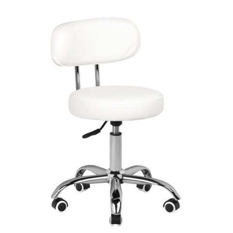 Taboret kosmetyczny do pedicure A-007 biały Taboret kosmetyczny do pedicure A-007 biały