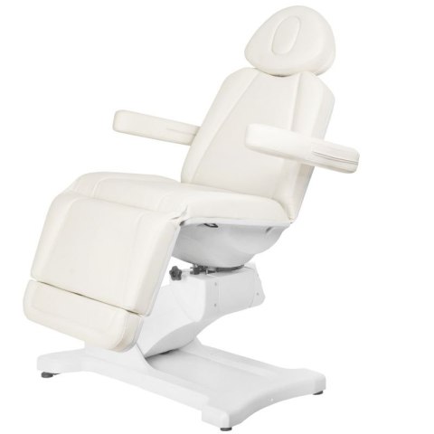 Fotel kosmetyczny elektr. Azzurro 869A obrotowy 4 siln. biały Fotel kosmetyczny elektr. Azzurro 869A obrotowy 4 siln. biały