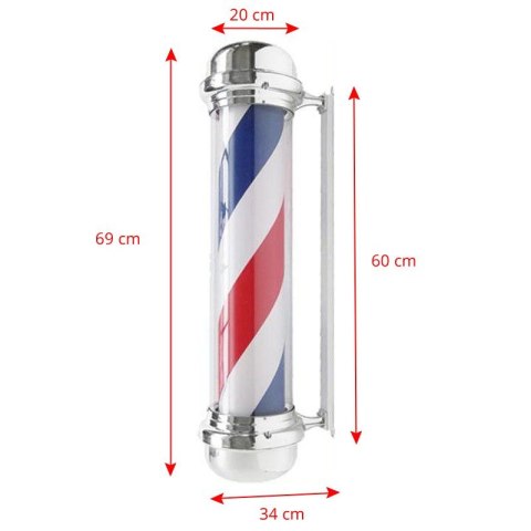 Plafon podświetlany pole barber shop BB-02 srebrny duży Plafon podświetlany pole barber shop BB-02 srebrny duży
