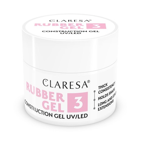Claresa Żel budujący Rubber żel 3 45g Claresa Żel budujący Rubber żel 3 45g