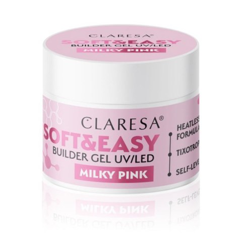 Claresa żel budujący Soft&Easy gel milky pink 90g Claresa żel budujący Soft&Easy gel milky pink 90g