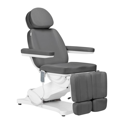 Elektryczny fotel kosmetyczny SILLON CLASSIC 3 silniki z kołyską pedi szary Elektryczny fotel kosmetyczny SILLON CLASSIC 3 silniki z kołyską pedi szary