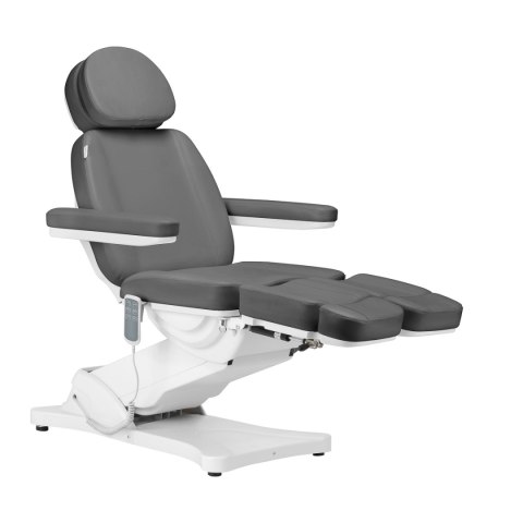 Elektryczny fotel kosmetyczny SILLON CLASSIC 3 silniki z kołyską pedi szary Elektryczny fotel kosmetyczny SILLON CLASSIC 3 silniki z kołyską pedi szary