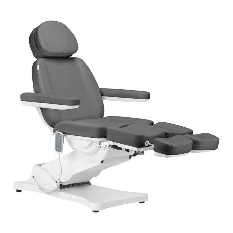 Elektryczny fotel kosmetyczny SILLON CLASSIC 3 silniki z kołyską pedi szary Elektryczny fotel kosmetyczny SILLON CLASSIC 3 silniki z kołyską pedi szary