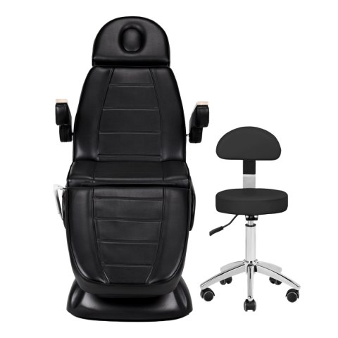 Fotel kosmetyczny elektryczny SILLON Lux 273b + taboret 304 czarny Fotel kosmetyczny elektryczny SILLON Lux 273b + taboret 304 czarny