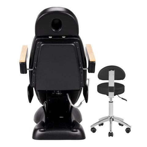 Fotel kosmetyczny elektryczny SILLON Lux 273b + taboret 304 czarny Fotel kosmetyczny elektryczny SILLON Lux 273b + taboret 304 czarny