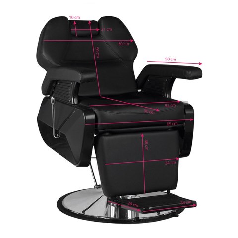 Hair System fotel barberski New York czarny Hair System fotel barberski New York czarny