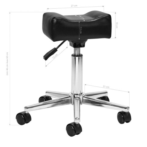 Podnóżek mobilny Sillon Bell do pedicure czarny Podnóżek mobilny Sillon Bell do pedicure czarny