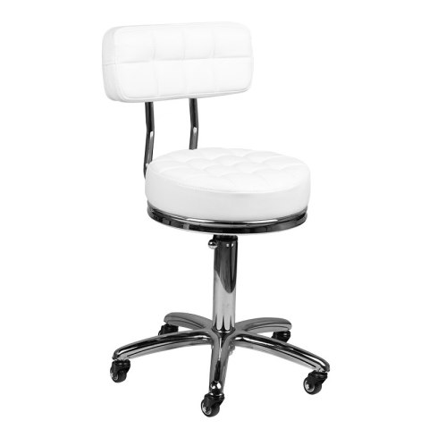 Taboret kosmetyczny AM-877 biały Taboret kosmetyczny AM-877 biały