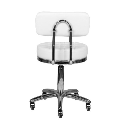 Taboret kosmetyczny AM-877 biały Taboret kosmetyczny AM-877 biały