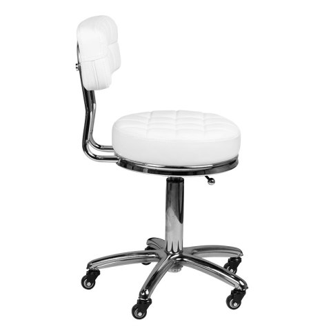 Taboret kosmetyczny AM-877 biały Taboret kosmetyczny AM-877 biały