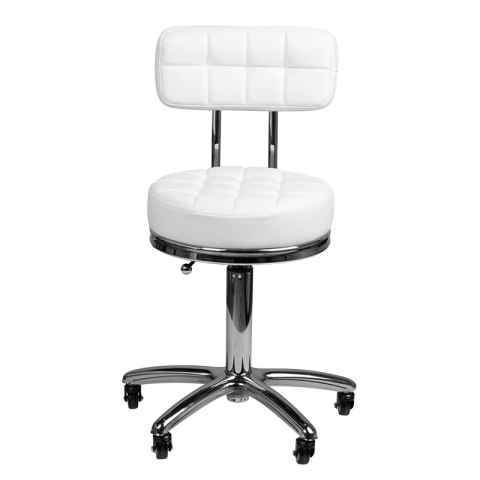 Taboret kosmetyczny AM-877 biały Taboret kosmetyczny AM-877 biały