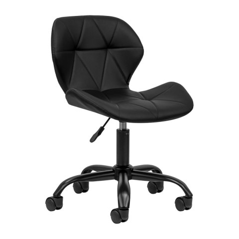 Taboret kosmetyczny QS-06B czarno czarny Taboret kosmetyczny QS-06B czarno czarny