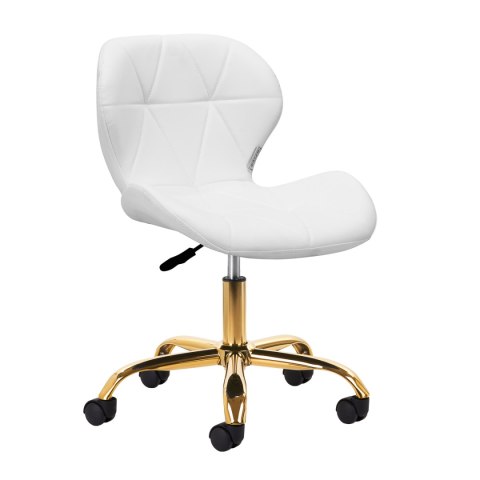 Taboret kosmetyczny QS-06G złoto biały Taboret kosmetyczny QS-06G złoto biały