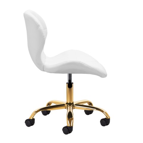 Taboret kosmetyczny QS-06G złoto biały Taboret kosmetyczny QS-06G złoto biały