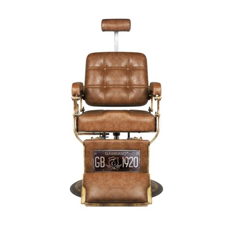 Gabbiano fotel barberski Boss Old Leather jasnobrązowy Gabbiano fotel barberski Boss Old Leather jasnobrązowy
