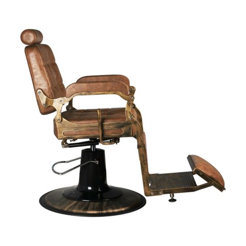 Gabbiano fotel barberski Boss Old Leather jasnobrązowy Gabbiano fotel barberski Boss Old Leather jasnobrązowy
