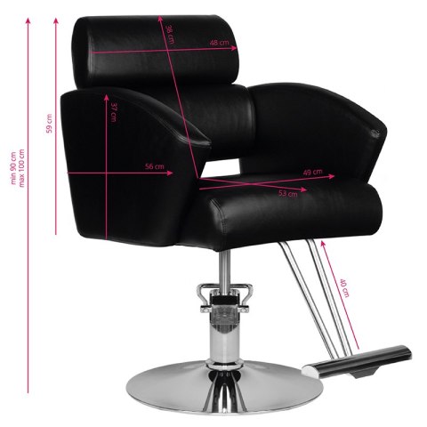 Hair System fotel fryzjerski HS02 czarny Hair System fotel fryzjerski HS02 czarny