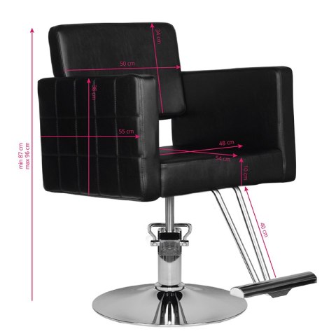 Hair System fotel fryzjerski HS33 czarny Hair System fotel fryzjerski HS33 czarny
