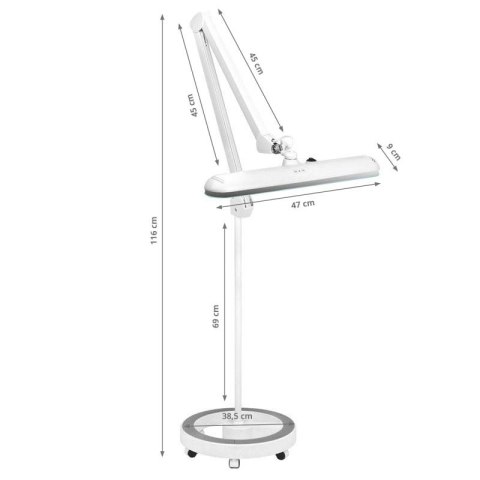 Lampa warsztatowa led Elegante 801-l ze statywem reg. natężenie światła white Lampa warsztatowa led Elegante 801-l ze statywem reg. natężenie światła white