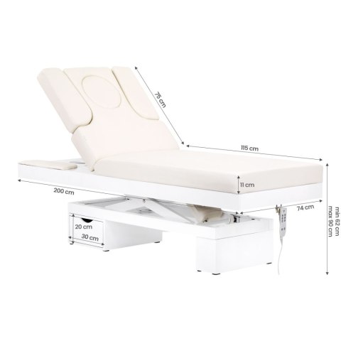 Spa leżanka kosmetyczna Azzurro 815B świecąca white podgrzewana Spa leżanka kosmetyczna Azzurro 815B świecąca white podgrzewana