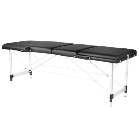 Stół składany do masażu aluminiowy komfort Activ Fizjo 3 segmentowy czarny Stół składany do masażu aluminiowy komfort Activ Fizjo 3 segmentowy czarny