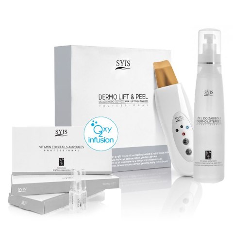 Syis urządz. Dermo Lift&Peel skin scrubber złota szpatuła + kosmetyki Syis Syis urządz. Dermo Lift&Peel skin scrubber złota szpatuła + kosmetyki Syis