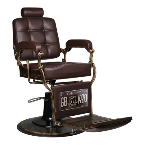 Gabbiano fotel barberski Boss brązowy Gabbiano fotel barberski Boss brązowy