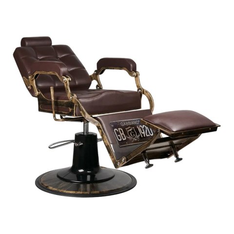 Gabbiano fotel barberski Boss brązowy Gabbiano fotel barberski Boss brązowy