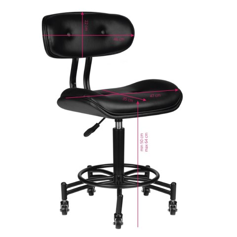 Gabbiano taboret Florencja czarny Gabbiano taboret Florencja czarny