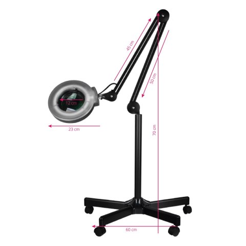 Lampa lupa led S5 + statyw led reg. natężenie światła czarna Lampa lupa led S5 + statyw led reg. natężenie światła czarna