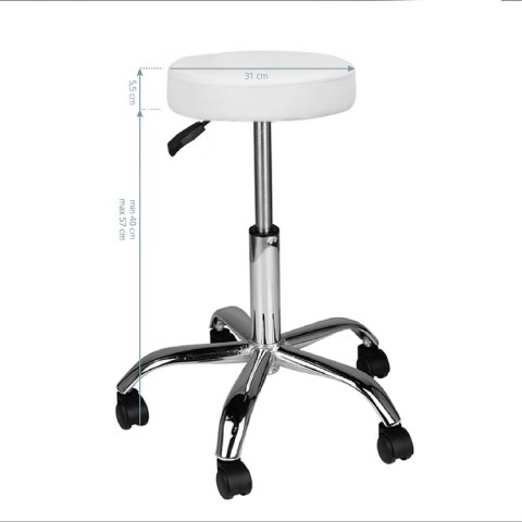 Taboret kosmetyczny AM-310 biały Taboret kosmetyczny AM-310 biały