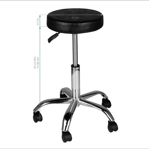 Taboret kosmetyczny AM-310 czarny Taboret kosmetyczny AM-310 czarny