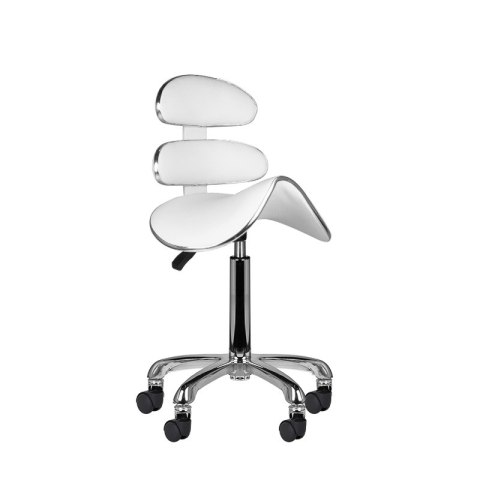 Taboret kosmetyczny roll speed AM-880 biały Taboret kosmetyczny roll speed AM-880 biały