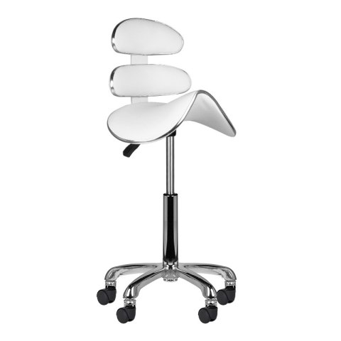Taboret kosmetyczny roll speed AM-880 biały Taboret kosmetyczny roll speed AM-880 biały