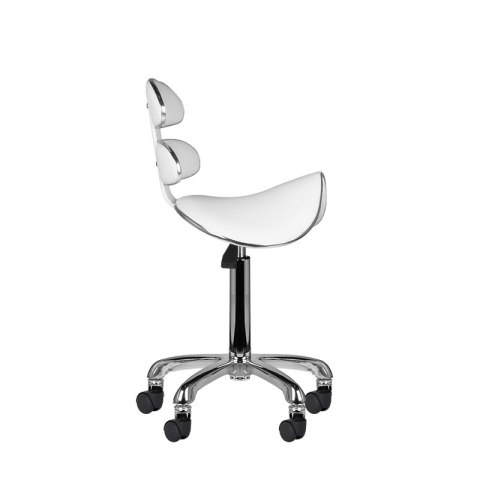 Taboret kosmetyczny roll speed AM-880 biały Taboret kosmetyczny roll speed AM-880 biały
