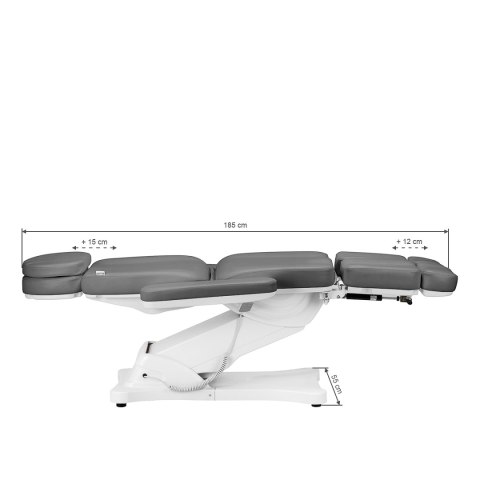 Elektryczny fotel kosmetyczny SILLON CLASSIC 3 silniki z kołyską pedi szary Elektryczny fotel kosmetyczny SILLON CLASSIC 3 silniki z kołyską pedi szary