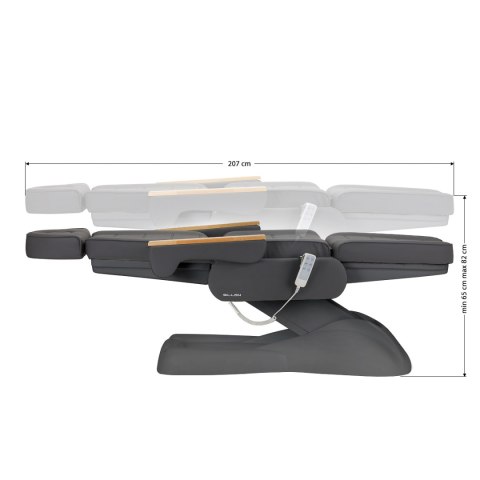 Fotel kosmetyczny elektryczny SILLON Lux 273b 3 silniki szary, szara podstawa Fotel kosmetyczny elektryczny SILLON Lux 273b 3 silniki szary, szara podstawa