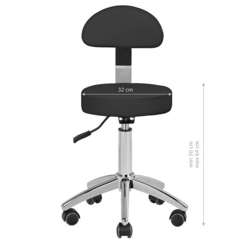 Fotel kosmetyczny elektryczny SILLON Lux 273b + taboret 304 czarny Fotel kosmetyczny elektryczny SILLON Lux 273b + taboret 304 czarny