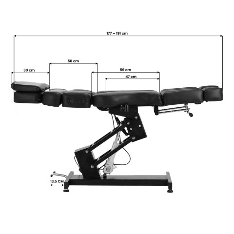 Fotel elektryczny Azzurro do tatuażu Pro Ink 3710 Fotel elektryczny Azzurro do tatuażu Pro Ink 3710