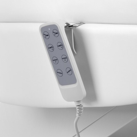 Fotel kosmetyczny elektr. Lux 4M D biały z kołyską Fotel kosmetyczny elektr. Lux 4M D biały z kołyską