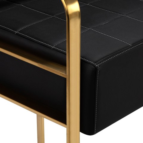 Gabbiano Sofa do poczekalni Avila złoto czarna Gabbiano Sofa do poczekalni Avila złoto czarna