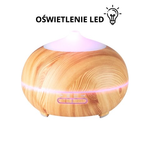 Aroma dyfuzor nawilżacz powietrza spa 06 light wood 400 ml + timer Aroma dyfuzor nawilżacz powietrza spa 06 light wood 400 ml + timer