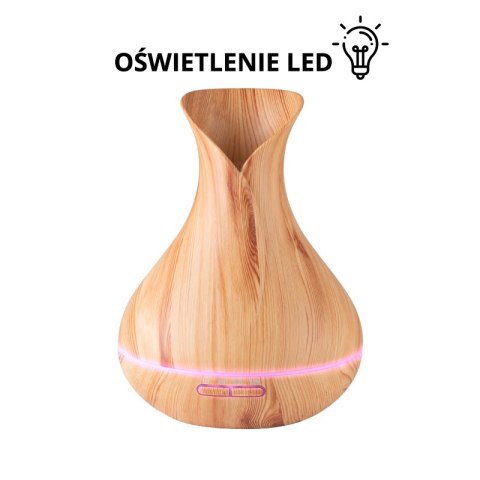 Aroma dyfuzor nawilżacz powietrza spa 15 light wood 550 ml + timer Aroma dyfuzor nawilżacz powietrza spa 15 light wood 550 ml + timer