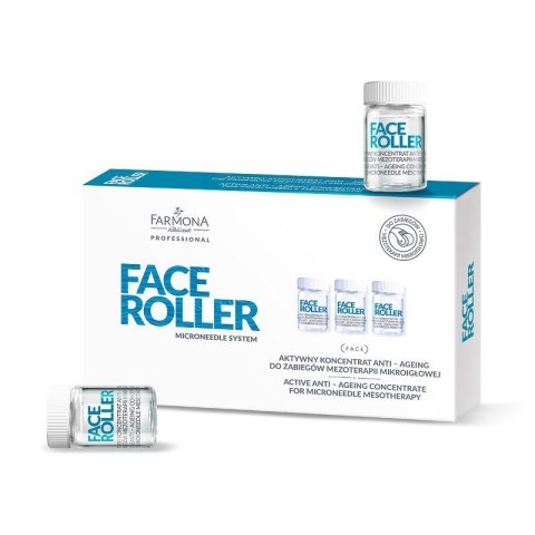 Farmona face roller aktywny koncentrat anti-ageing do zabiegów mezoterapii mikroigłowej 5 x 5 ml Farmona face roller aktywny koncentrat anti-ageing do zabiegów mezoterapii mikroigłowej 5 x 5 ml