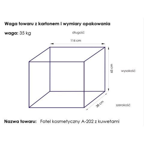 Fotel kosmetyczny Basic 202 z kuwetami czarny Fotel kosmetyczny Basic 202 z kuwetami czarny