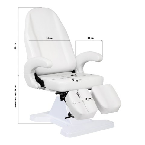 Fotel podologiczny hydrauliczny 112 biały Fotel podologiczny hydrauliczny 112 biały